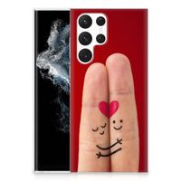 Samsung Galaxy S22 Ultra Silicone Back Cover Liefde - Origineel Romantisch Cadeau