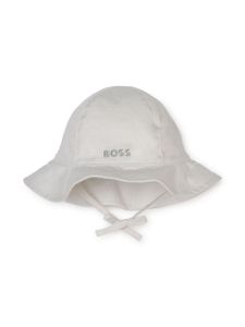 BOSS Kidswear bob réversible à logo brodé - Blanc