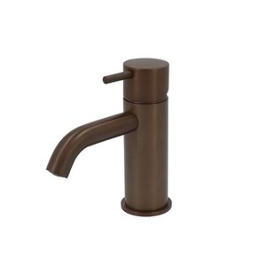 Wastafelmengkraan Hotbath Cobber 1-hendel Gebogen 14.3 cm Living Colour Verouderd Messing Living Colours