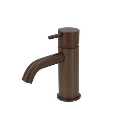 Wastafelmengkraan Hotbath Cobber 1-hendel Gebogen 14.3 cm Living Colour Verouderd Messing Living Colours