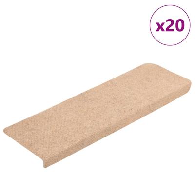 Trapmatten zelfklevend 20 st 65x21x4 cm crèmekleurig