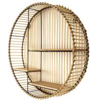 Wandplank/wandrek Ibiza - naturel - Boho stijl - 3 plankjes - 53 x 12 cm