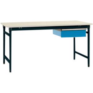 Manuflex BB5237.7016 Compleet bijzettafel basis stationair met kunststof plaat + enkele lade, bxdxh: 1000 x 800 x 780 mm Antraciet