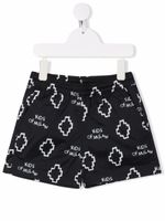 Marcelo Burlon County Of Milan Kids short de bain à logo Cross - Noir