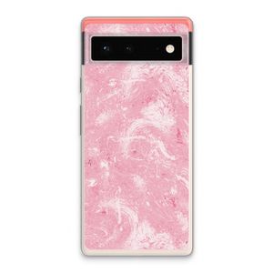 Abstract Painting Pink: Google Pixel 6 Transparant Hoesje