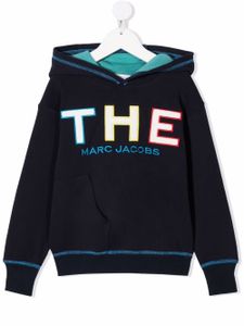 Marc Jacobs Kids hoodie à logo brodé - Bleu