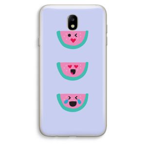 Smiley watermeloen: Samsung Galaxy J7 (2017) Transparant Hoesje