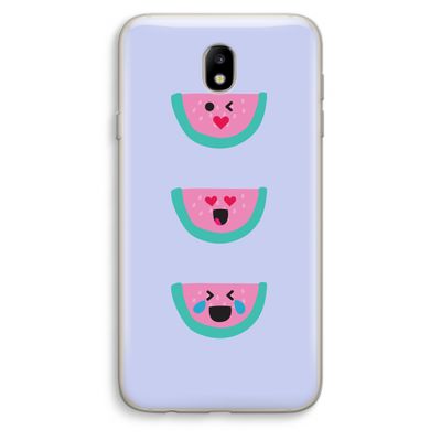 Smiley watermeloen: Samsung Galaxy J7 (2017) Transparant Hoesje