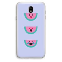 Smiley watermeloen: Samsung Galaxy J7 (2017) Transparant Hoesje