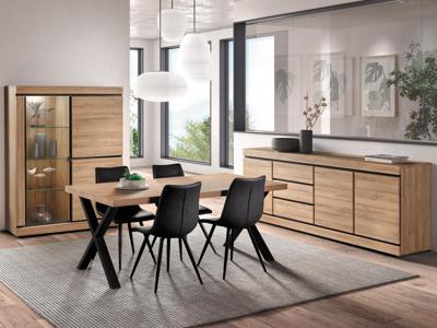 Eetkamer MARNOIX 248 cm franse eik met stoelen