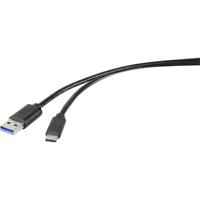 Renkforce USB-kabel USB 3.2 Gen1 (USB 3.0 / USB 3.1 Gen1) USB-A stekker, USB-C stekker 1.80 m Zwart RF-4535906 - thumbnail