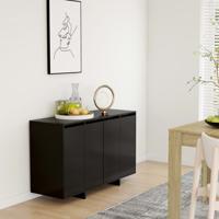 Dressoir 120x41x75 cm bewerkt hout zwart