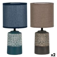 Bureaulamp DKD Home Decor Keramisch Keramiek 50 W (15 x 15 x 32 cm) (2 Stuks)