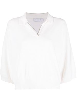 Fabiana Filippi polo à ornements en perles - Blanc