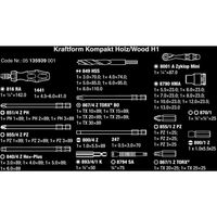 Wera Kraftform Kompakt H 1 Hout, 41-delig gereedschapsset