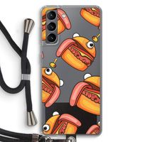 Hamburger: Samsung Galaxy S21 Transparant Hoesje met koord