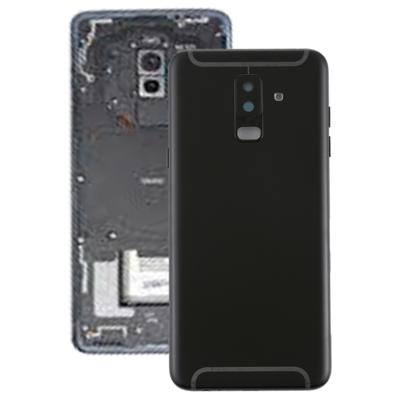 Achterste schutblad met Zijtoetsen & cameralens voor Galaxy A6 PLUS (2018) / A605(Black)