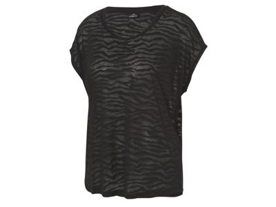 CRIVIT Dames sportshirt (Zwart met print, XS (32/34))