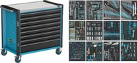 HAZET Gereedschapwagen - Assistent 179NXXLD - assortiment 179NXXL-8D/619 - 619-delig - Laden, ondiep: 7× 81 x 870 x 522 mm - Laden, diep: 1× 166 x 870