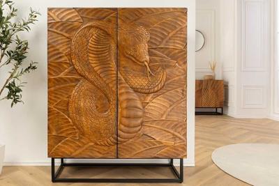 Highboard SNAKE 120cm brown mango wood - 45634