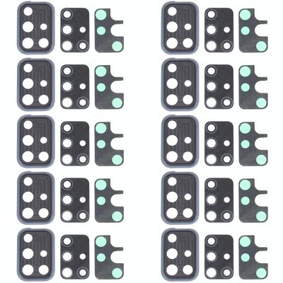 10 PCS Camera Lens Cover for Samsung Galaxy A71 5G SM-A716(Black)