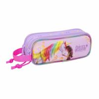 Pennenetui met 2 vakken Unicorn Academy Lila 21 x 8 x 6 cm