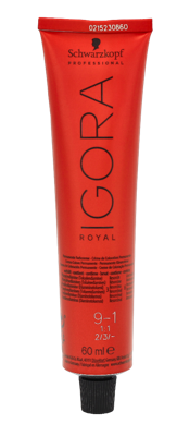Schwarzkopf - Igora Royal Permanent Color Creme 9-1 Blond très clair cendré 60 ml
