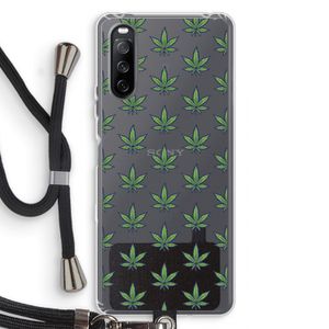 Weed: Sony Sony Xperia 10 III Transparant Hoesje met koord