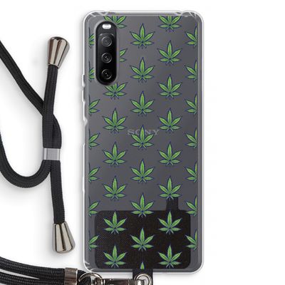 Weed: Sony Sony Xperia 10 III Transparant Hoesje met koord