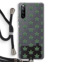 Weed: Sony Sony Xperia 10 III Transparant Hoesje met koord