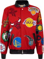 Jeff Hamilton x NBA Collage veste en laine - Rouge - thumbnail