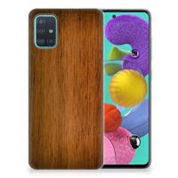 Samsung Galaxy A51 | Bumper Hoesje | Donker Hout