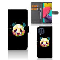 Samsung Galaxy M53 Leuk Hoesje Panda Color | Portemonnee hoesje