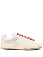 Lanvin baskets Lite Curb en daim - Blanc - thumbnail