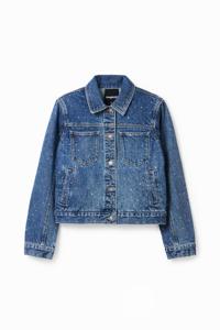 Denim truckerjack met studs - BLUE - M