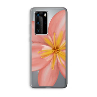 Pink Ellila Flower: Huawei P40 Pro Transparant Hoesje