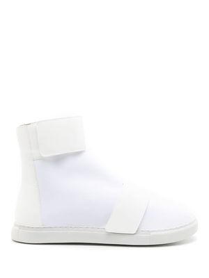 Gloria Coelho baskets montantes à design sans lacets - Blanc