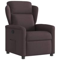 Fauteuil verstelbaar stof donkerbruin