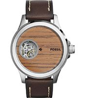 Horlogeband Fossil ME3113 Leder Bruin 22mm