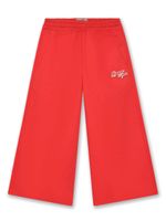 Kenzo Kids pantalon ample en coton à logo appliqué - Rouge