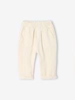 Babybroek van twill ecru
