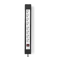 Nedis exso830f1pro stekkerdoos beveiligd contact 8-weg 3,00 m zwart/wit - thumbnail