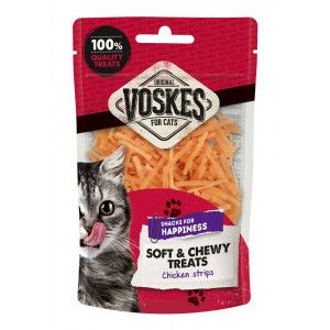 Voskes Soft & Chewy kipfilet reepjes kattensnack (60 g) 10 stuks