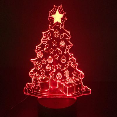 3D LED LAMP - Kerstboom 2 - Ontwerp-zelf.nl