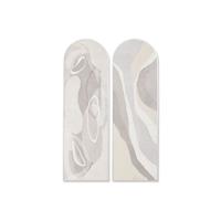 Canvas Home ESPRIT Wit Beige Abstract Stads 52 X 4 X 167 CM 53 X 4 X 168 CM (2 Stuks)