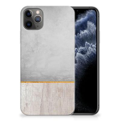 Apple iPhone 11 Pro Max | Bumper Hoesje | Wood Concrete