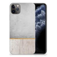 Apple iPhone 11 Pro Max | Bumper Hoesje | Wood Concrete