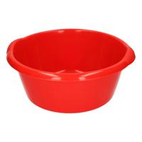 Afwas teiltje - rond - 10 liter - rood - D38 x H16 cm - Kunststof - Schoonmaak - thumbnail