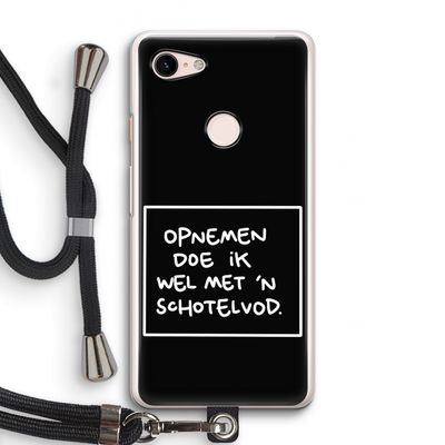 Schotelvod: Pixel 3 Transparant Hoesje met koord