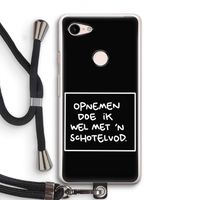 Schotelvod: Pixel 3 Transparant Hoesje met koord